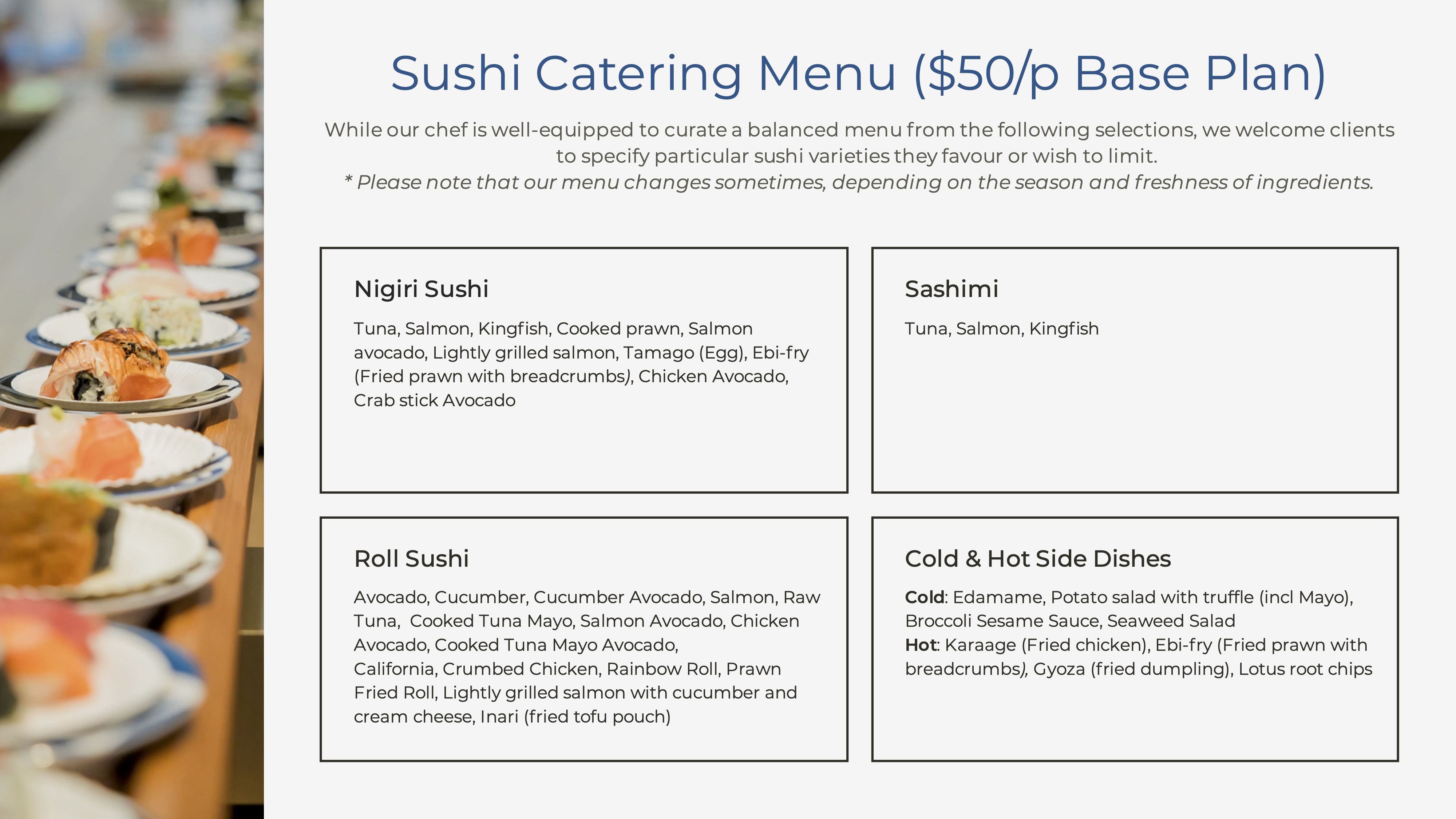 catering menu
